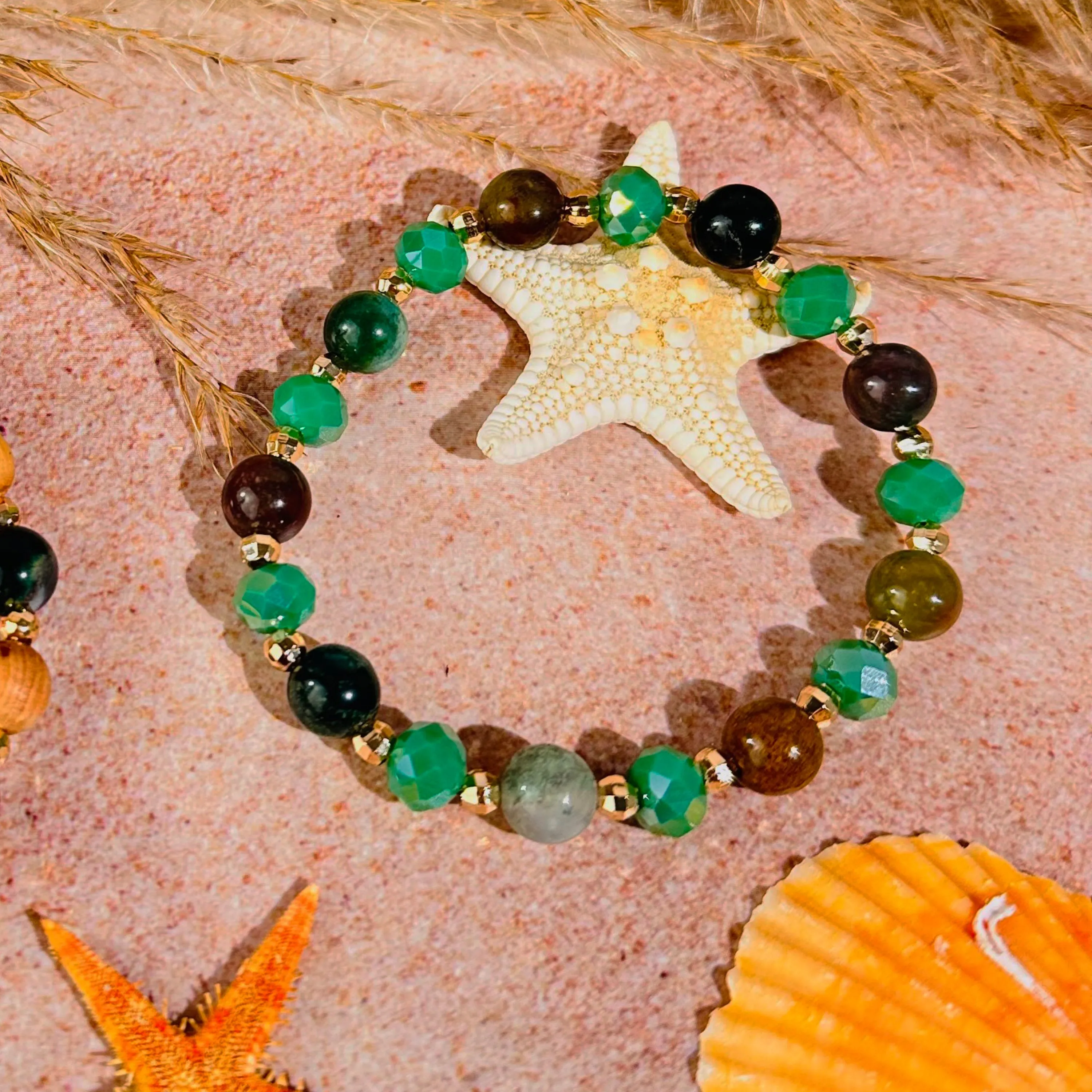 Earth Crystals & Wood Build-Your-Own Bracelet Set