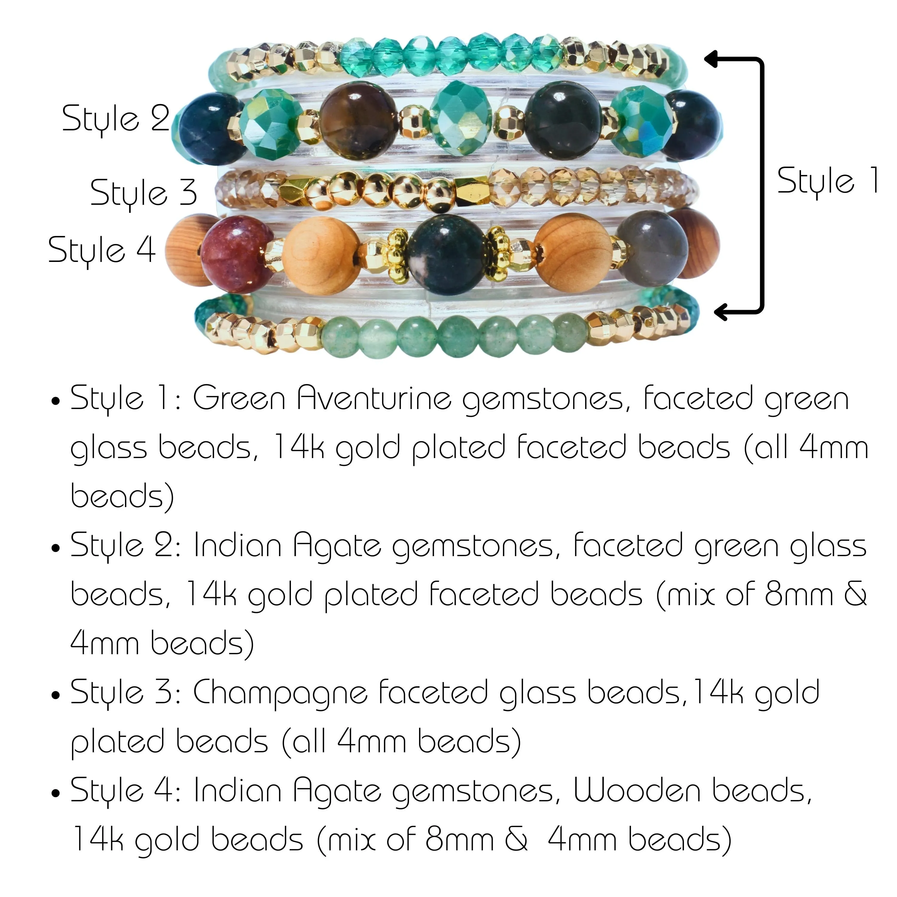 Earth Crystals & Wood Build-Your-Own Bracelet Set