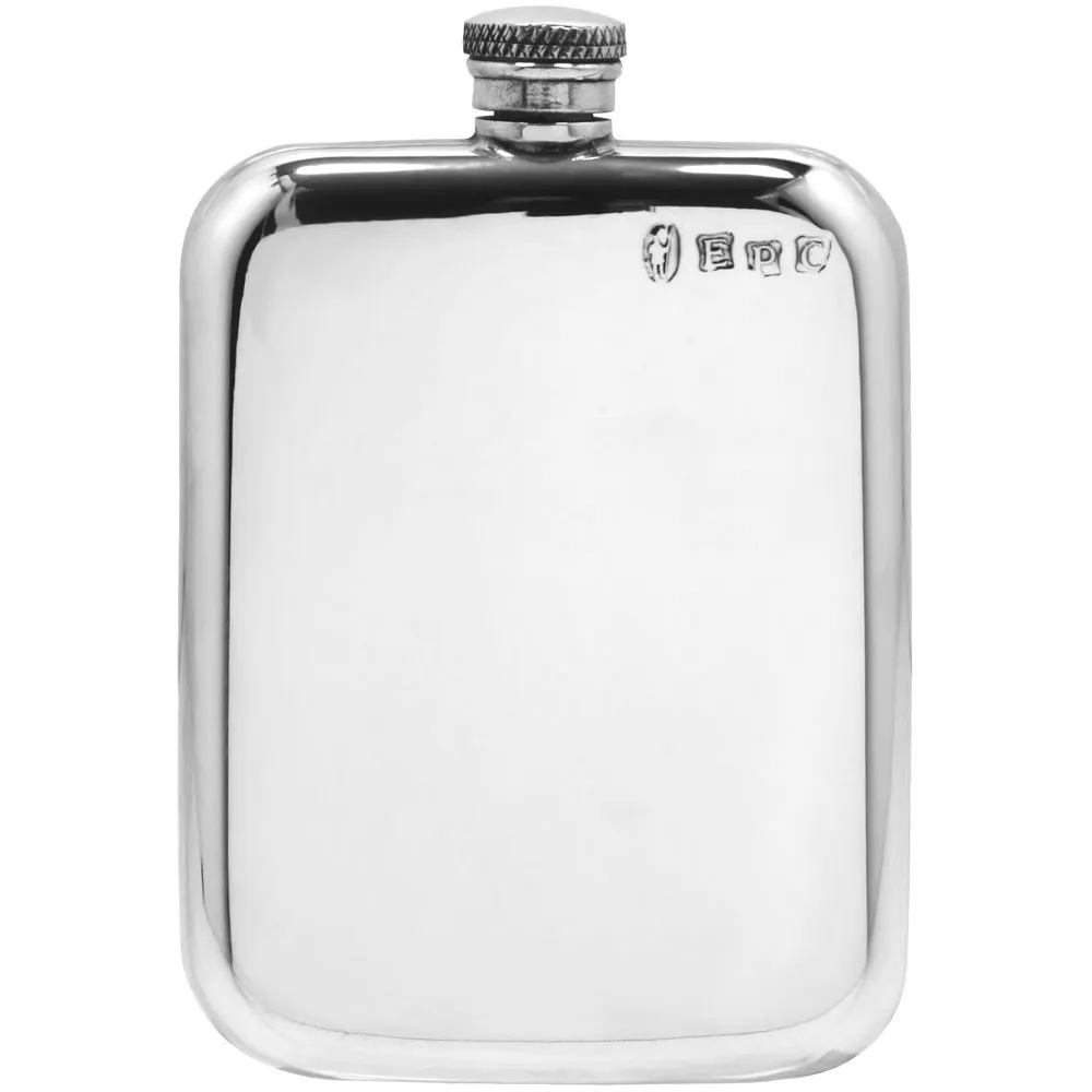 English Pewter 6oz Purse Flask