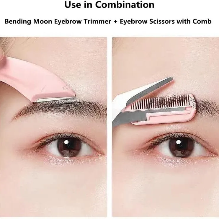 Eyebrow Trimmer Scissors with Comb