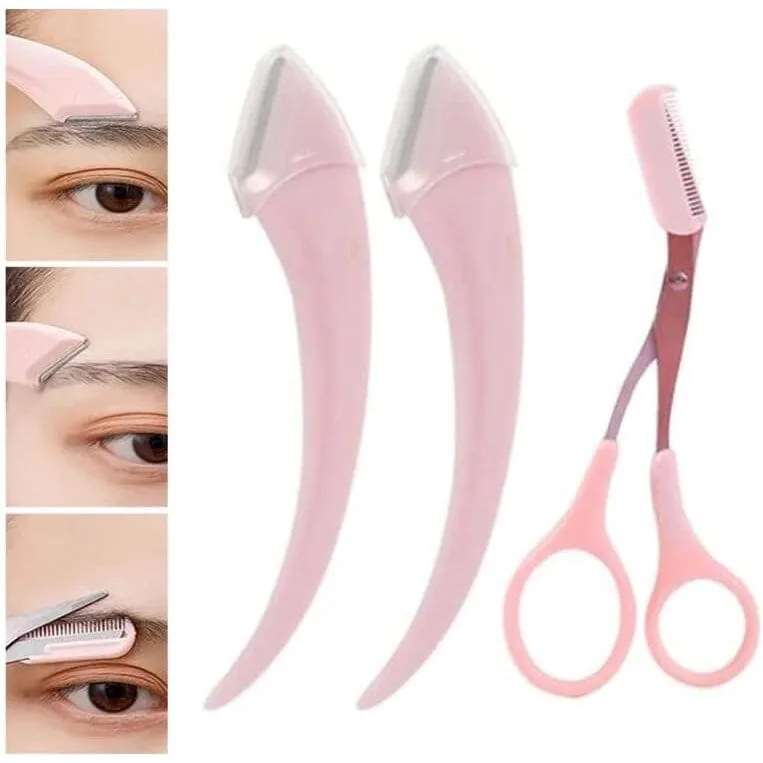 Eyebrow Trimmer Scissors with Comb