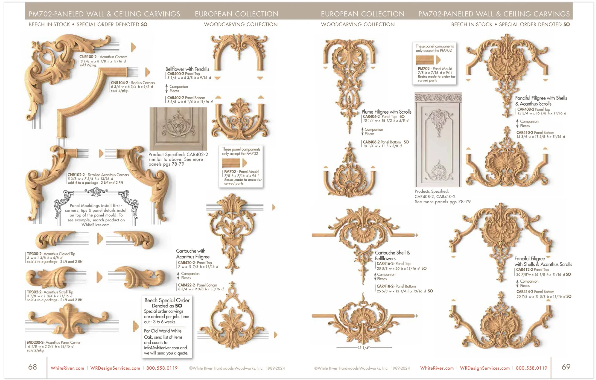 Fanciful Filigree with Shells & Acanthus Scrolls, 15 3/4"w x 11 5/8"h x 11/16"d