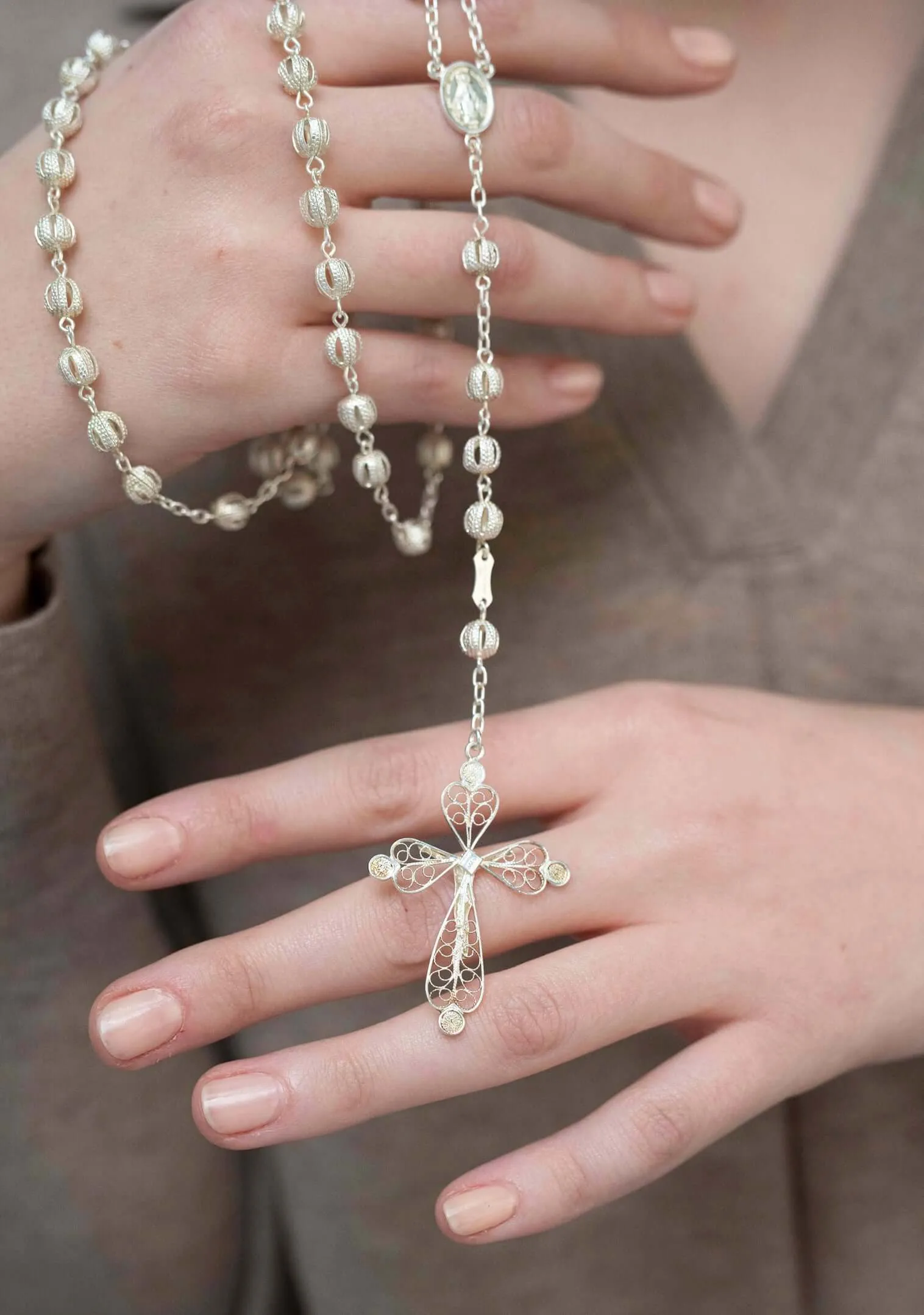 FILIGREE ROSARY - SILVER