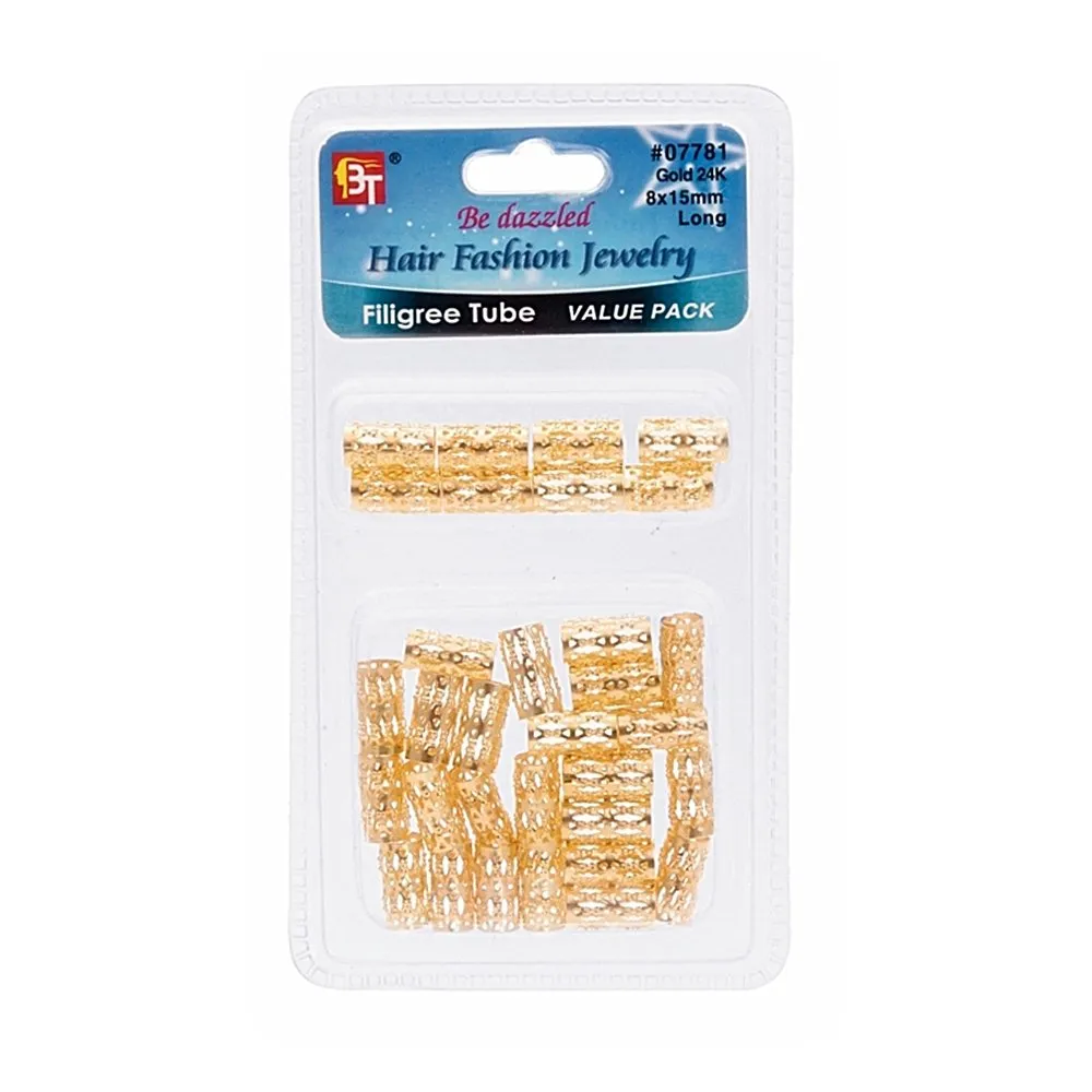 FILIGREE TUBE 8mmX15mm VALUE PACK (40PCS)