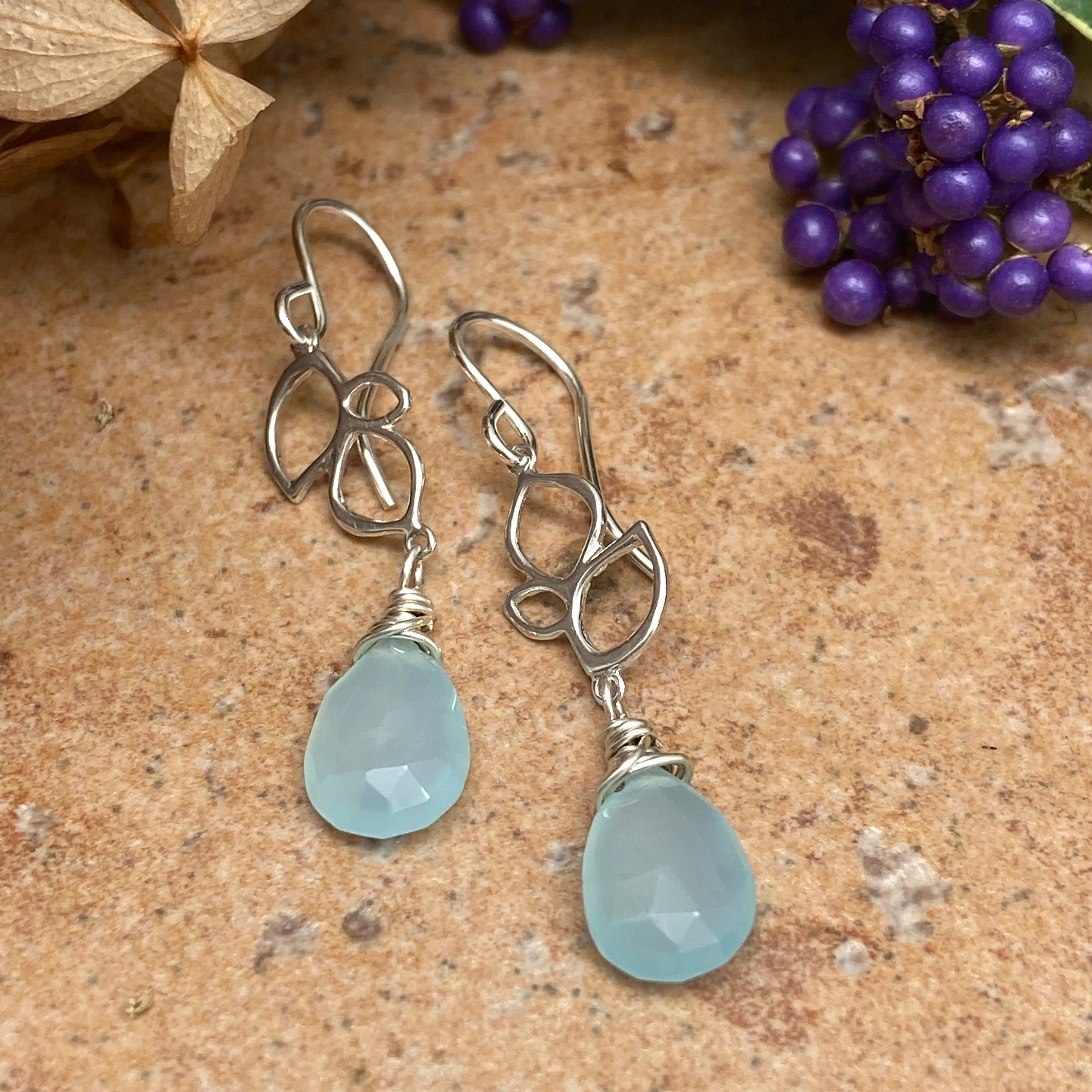 Gem Leaf Earrings