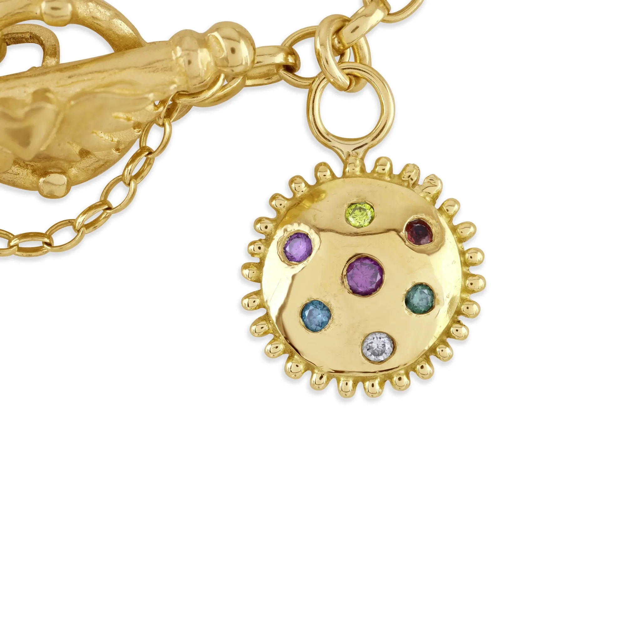 Gold & Diamond Pod Charm Necklace