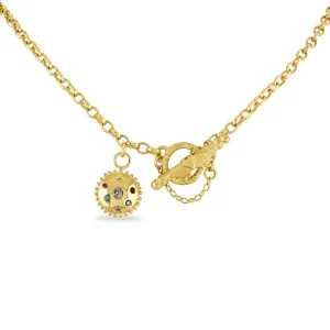 Gold & Diamond Pod Charm Necklace