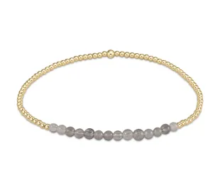 gold bliss 2mm bead bracelet - labradorite by enewton