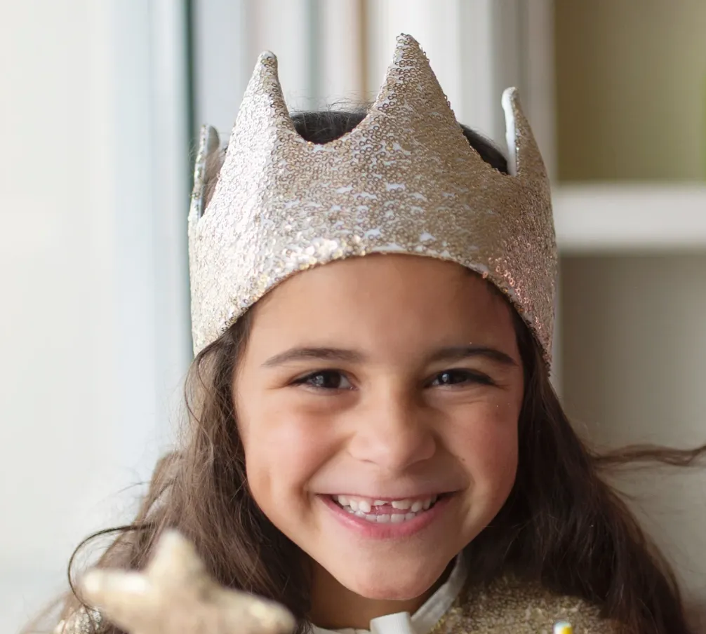 Gracious Gold Sequins Crown