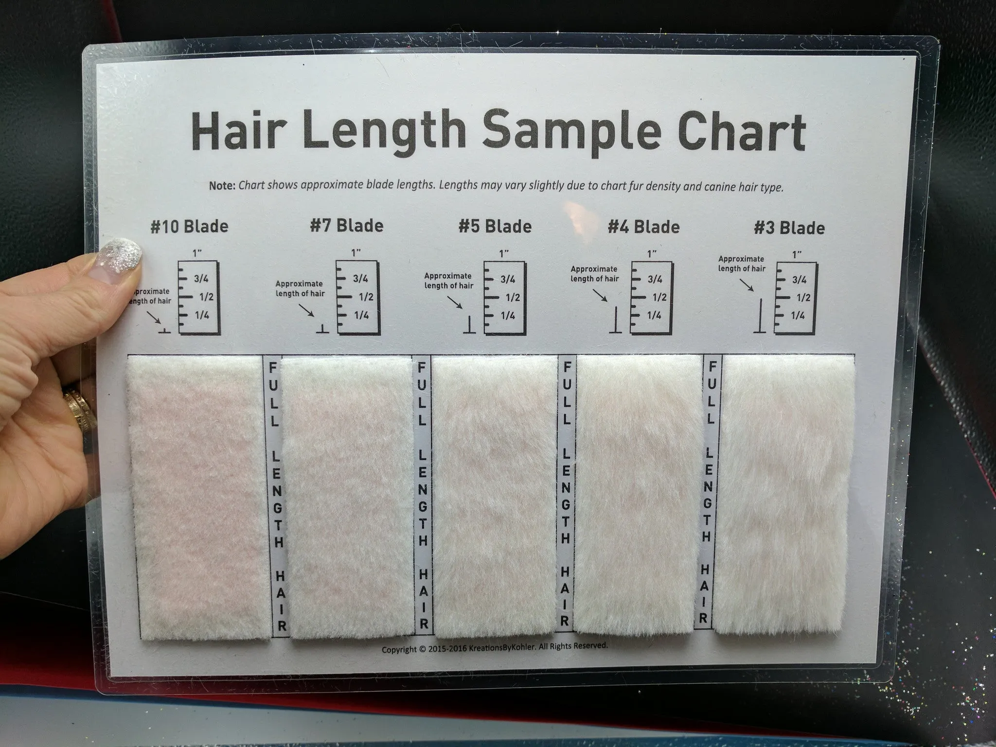 Hair length Chart