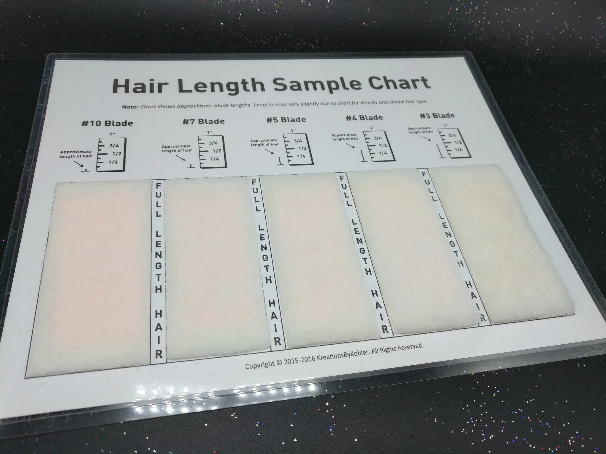 Hair length Chart