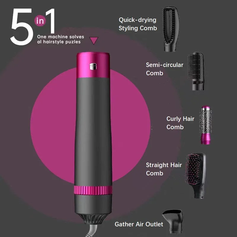 High Power 5-in-1 Hot Air Comb 1200W Multifunctional Brush Styler