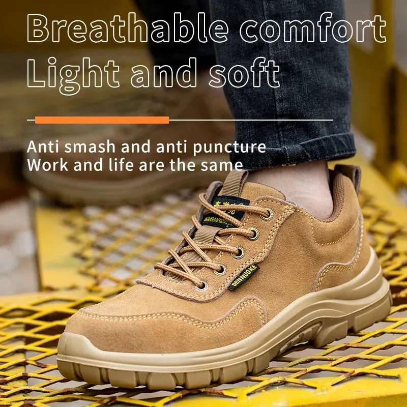 High Quality Men's Steel Toe Safety Shoes, Breathable