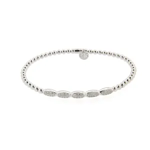 Hulchi Belluni Element 18K White Gold Diamond Bracelet