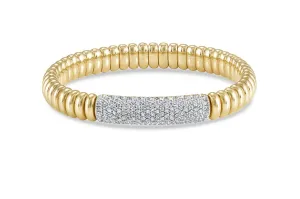 Hulchi Belluni Mega Diamond Bar Stretch Bracelet (22344)