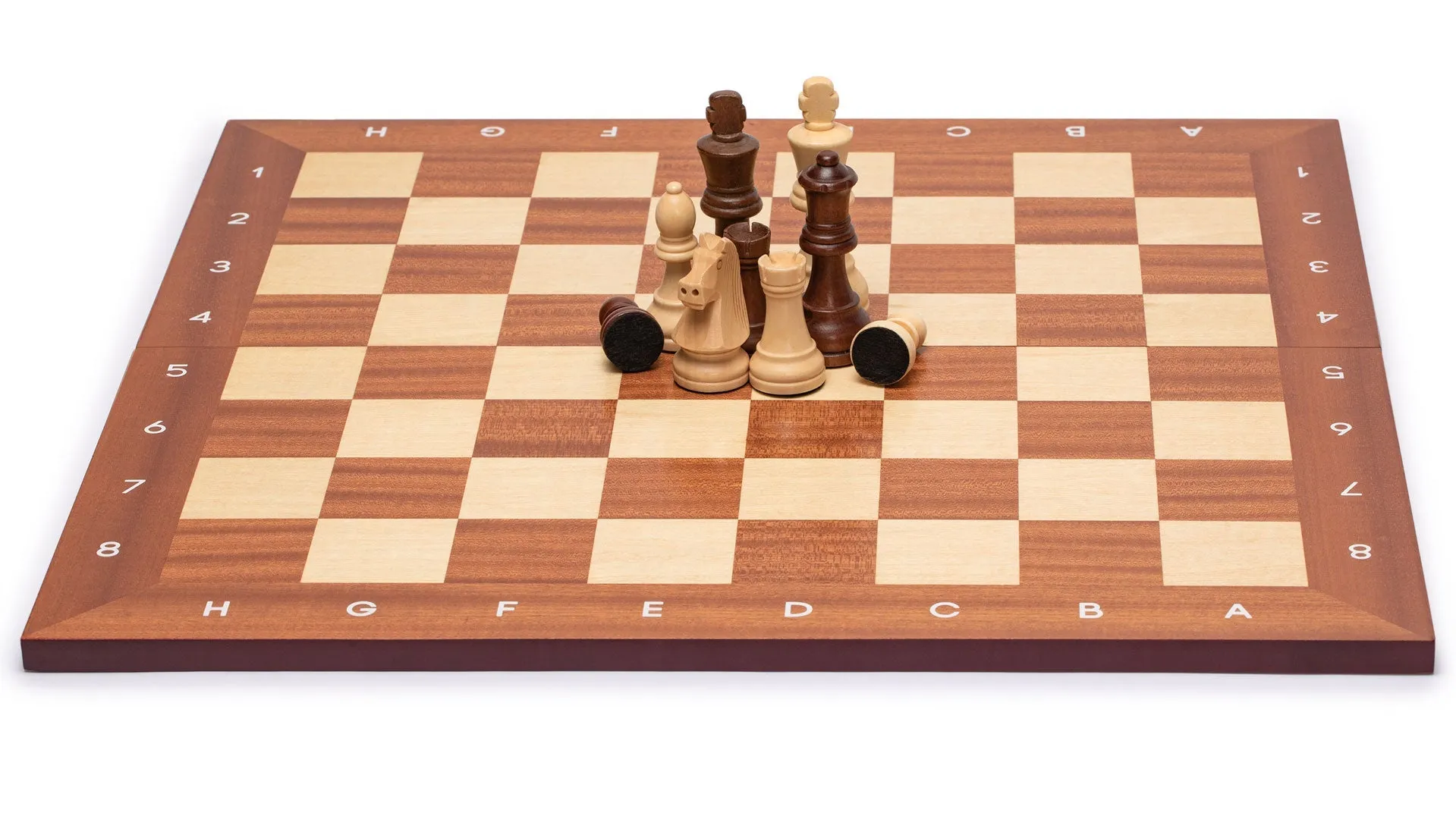 Husaria Magnetically Assembled Professional Staunton Tournament Chess Board, No. 5, 18.9"