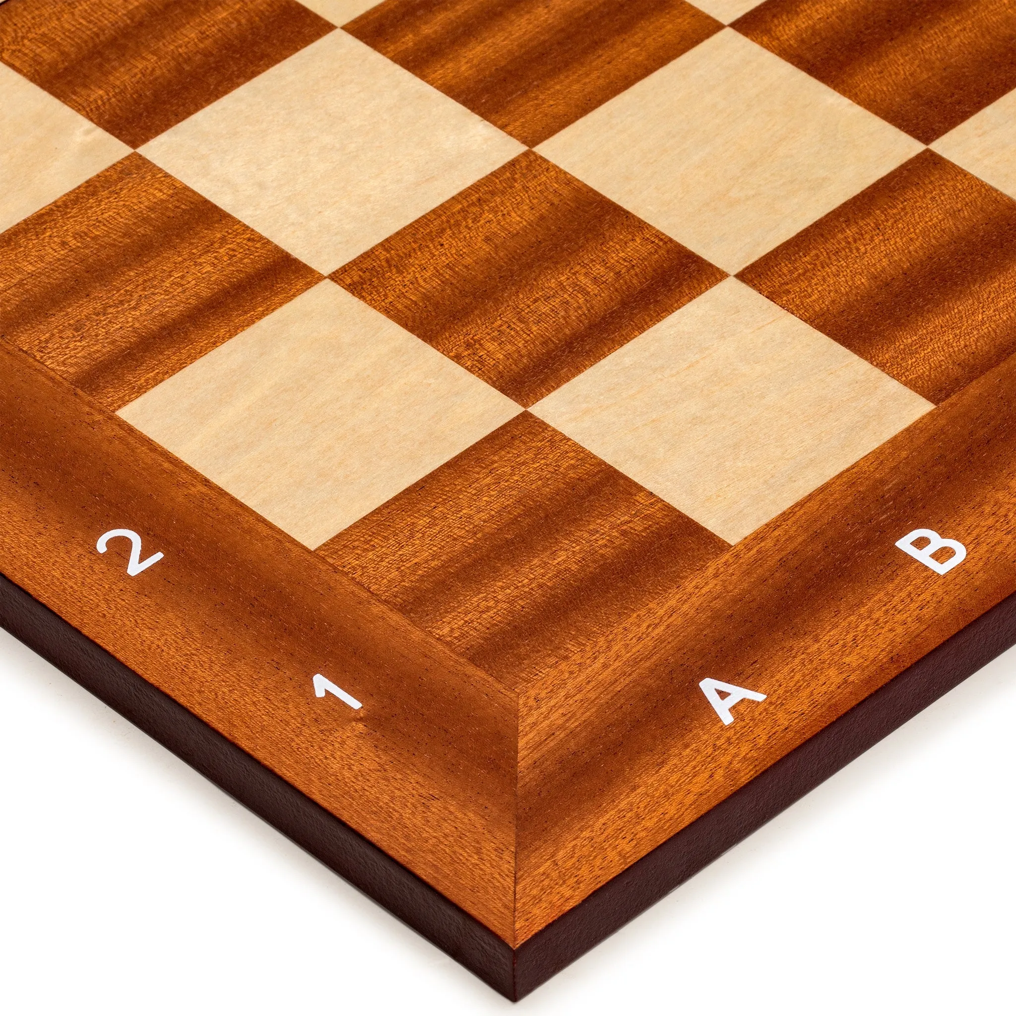 Husaria Magnetically Assembled Professional Staunton Tournament Chess Board, No. 5, 18.9"