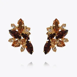 Iris Earcuffs / Smoked Topaz Combo