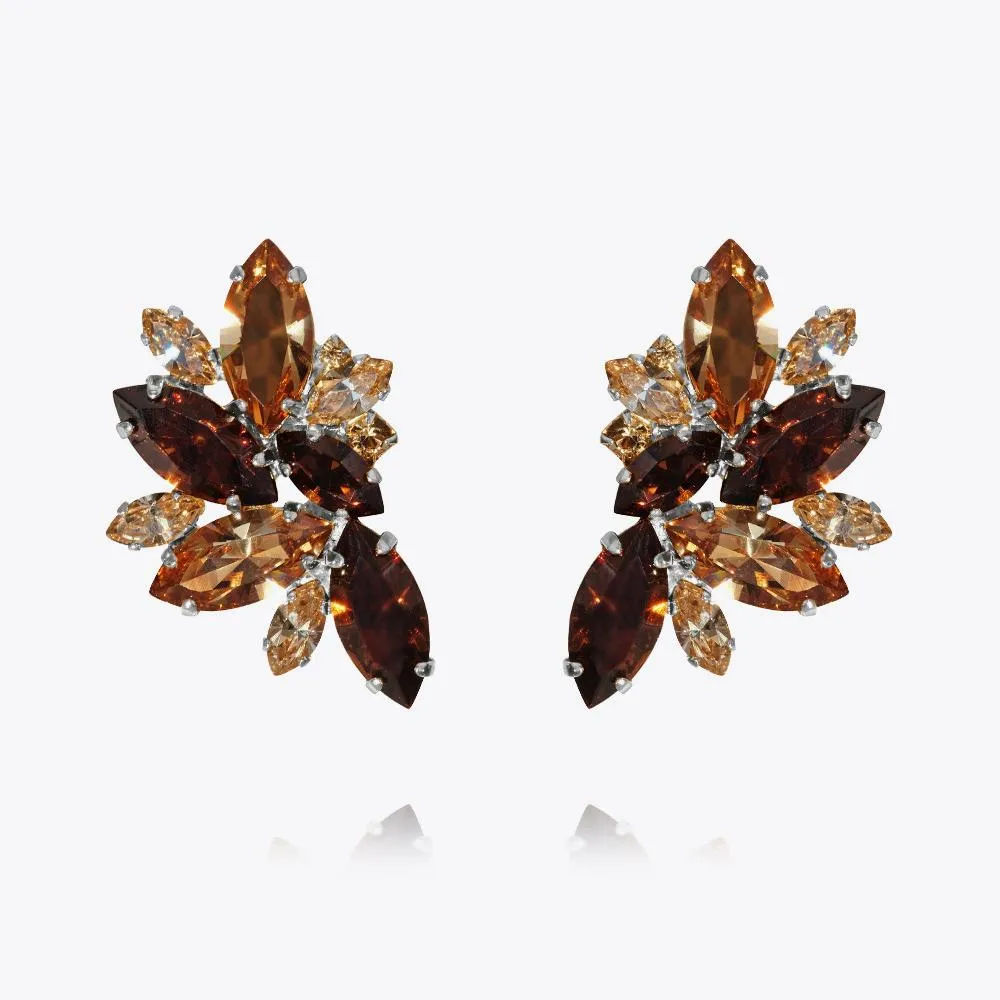 Iris Earcuffs / Smoked Topaz Combo