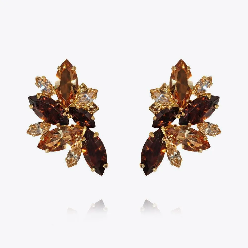 Iris Earcuffs / Smoked Topaz Combo