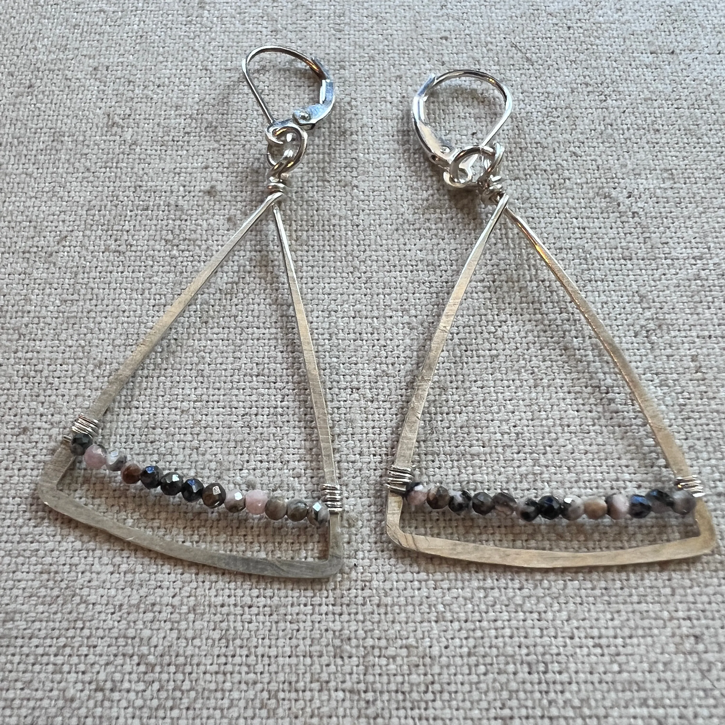 Jasper Triangle Earrings