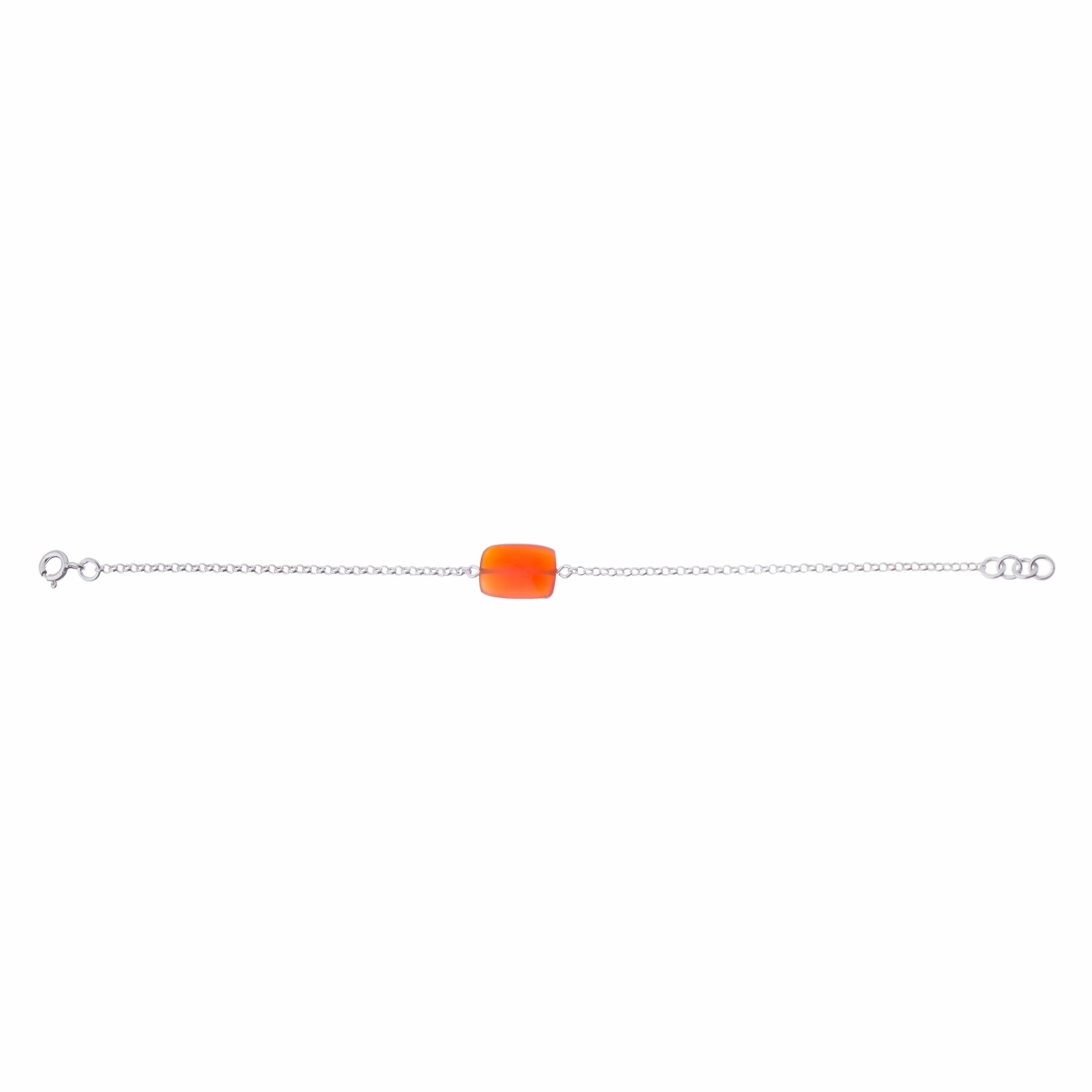 Joy Carnelian Bracelet, Sterling Silver