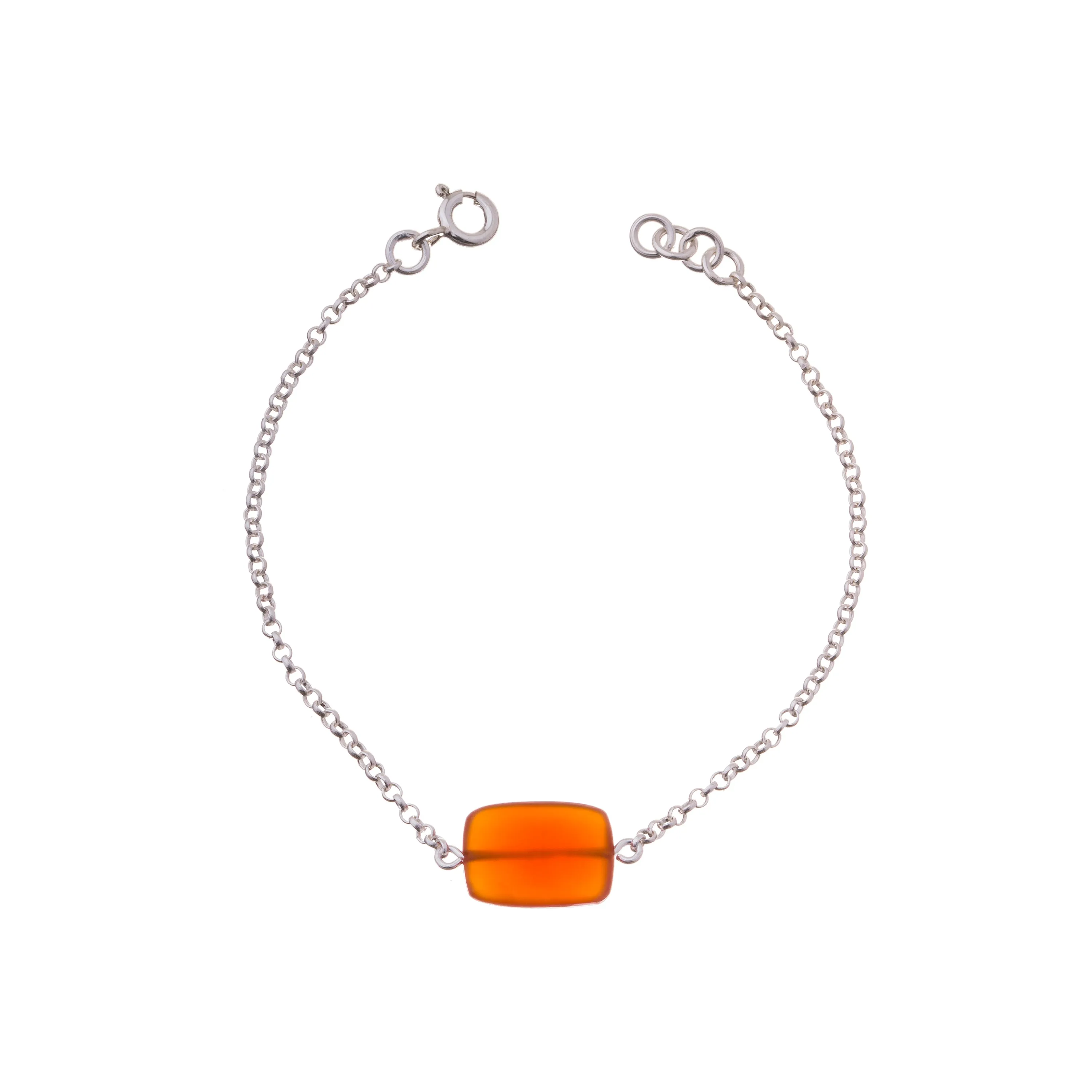 Joy Carnelian Bracelet, Sterling Silver