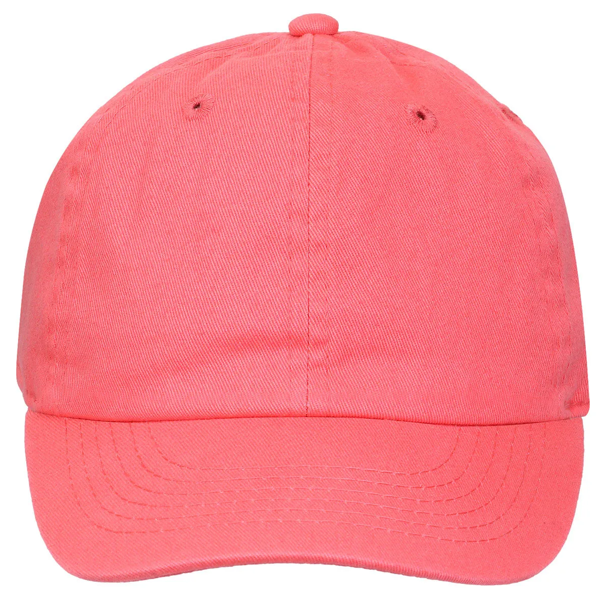 Kids Baseball Cap Cotton Adjustable Size - Coral