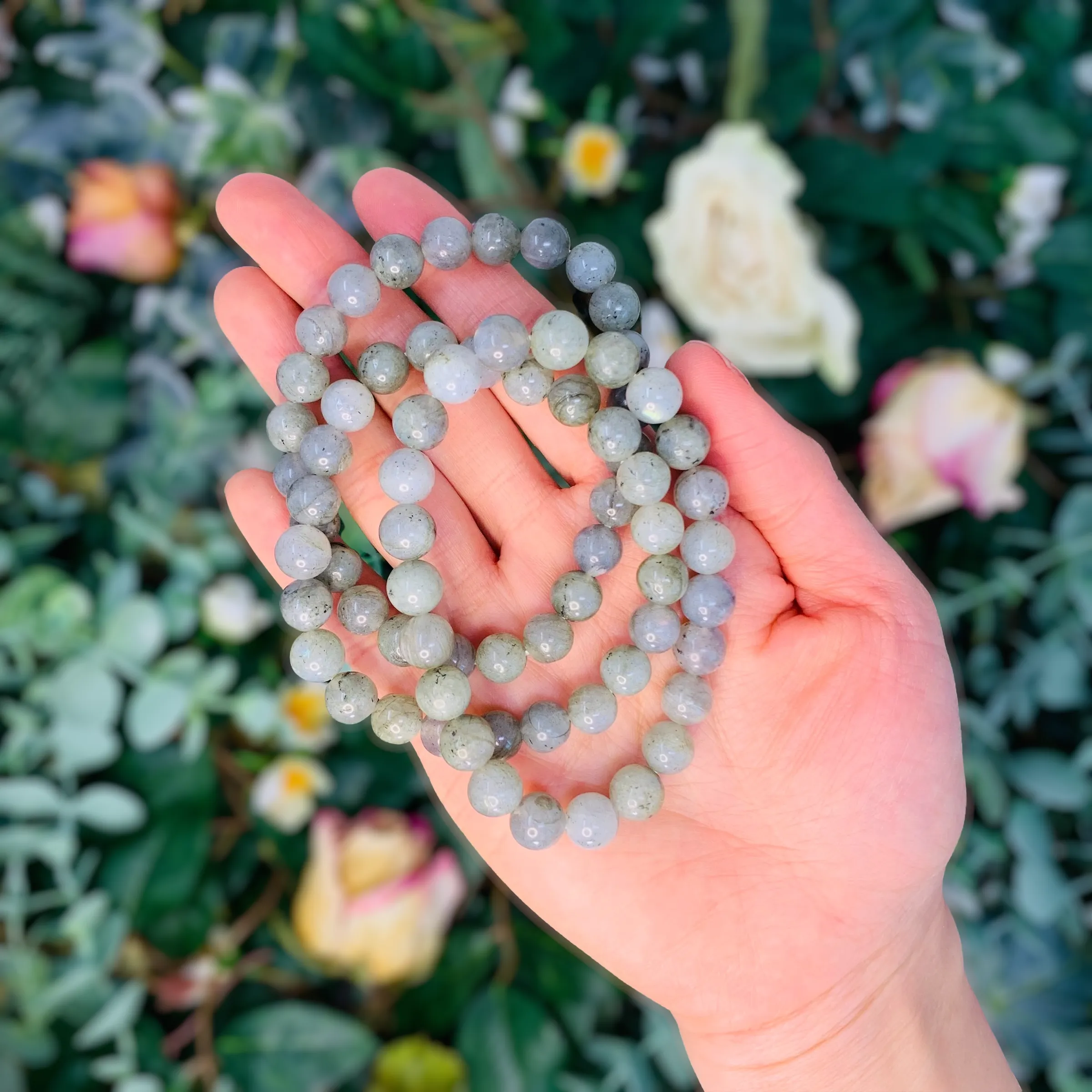 Labradorite Beaded Crystal Bracelet