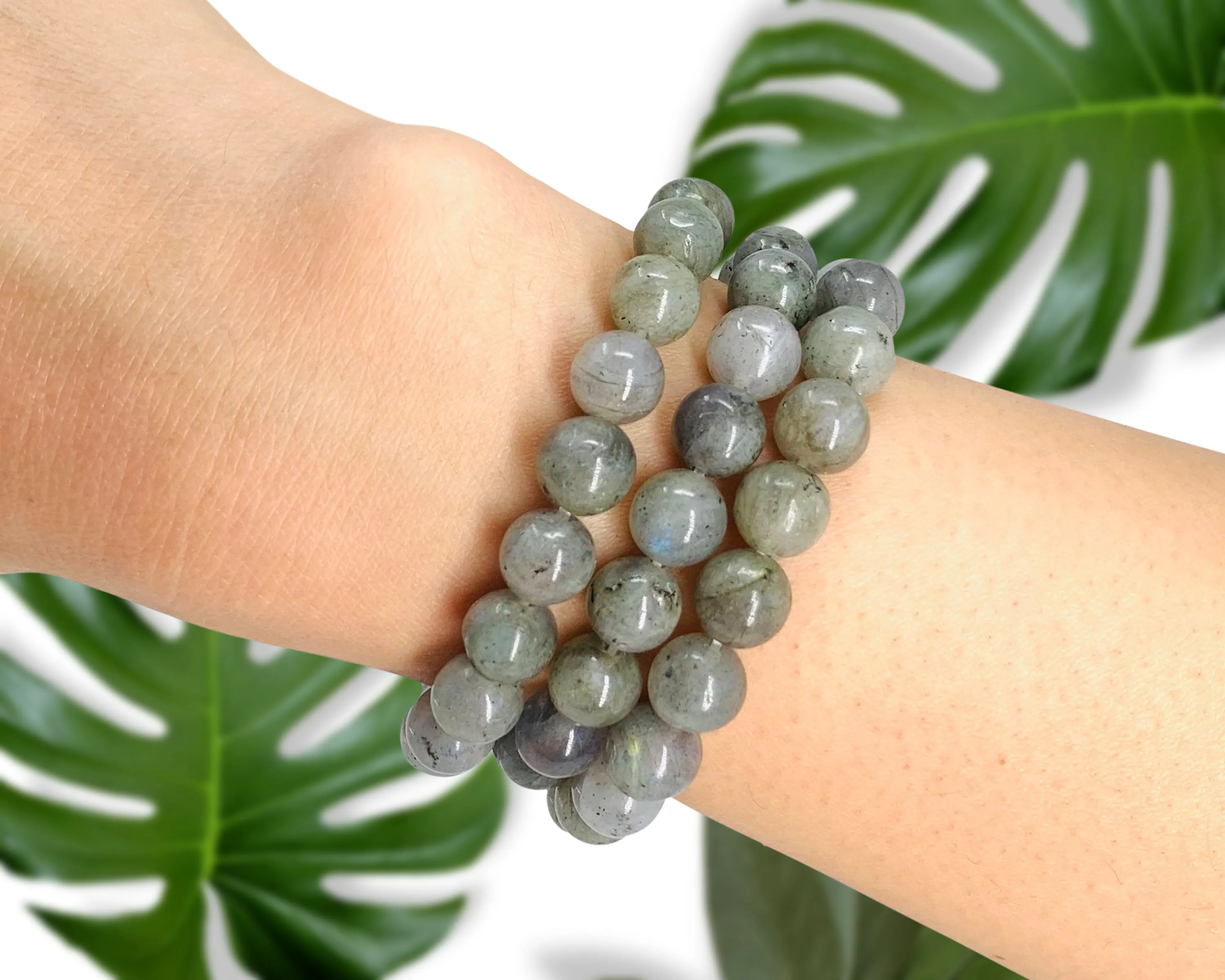 Labradorite Beaded Crystal Bracelet