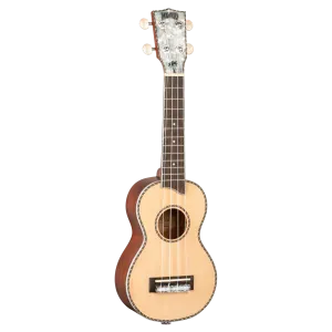 Mahalo MP1 Solid Top Soprano Ukulele In Natural