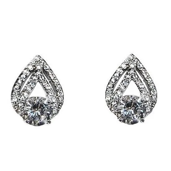 Maris Tear Drop Design Stud Earrings