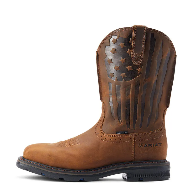 Men's Ariat Sierra Shock Shield Patriot Steel Toe Work Boot