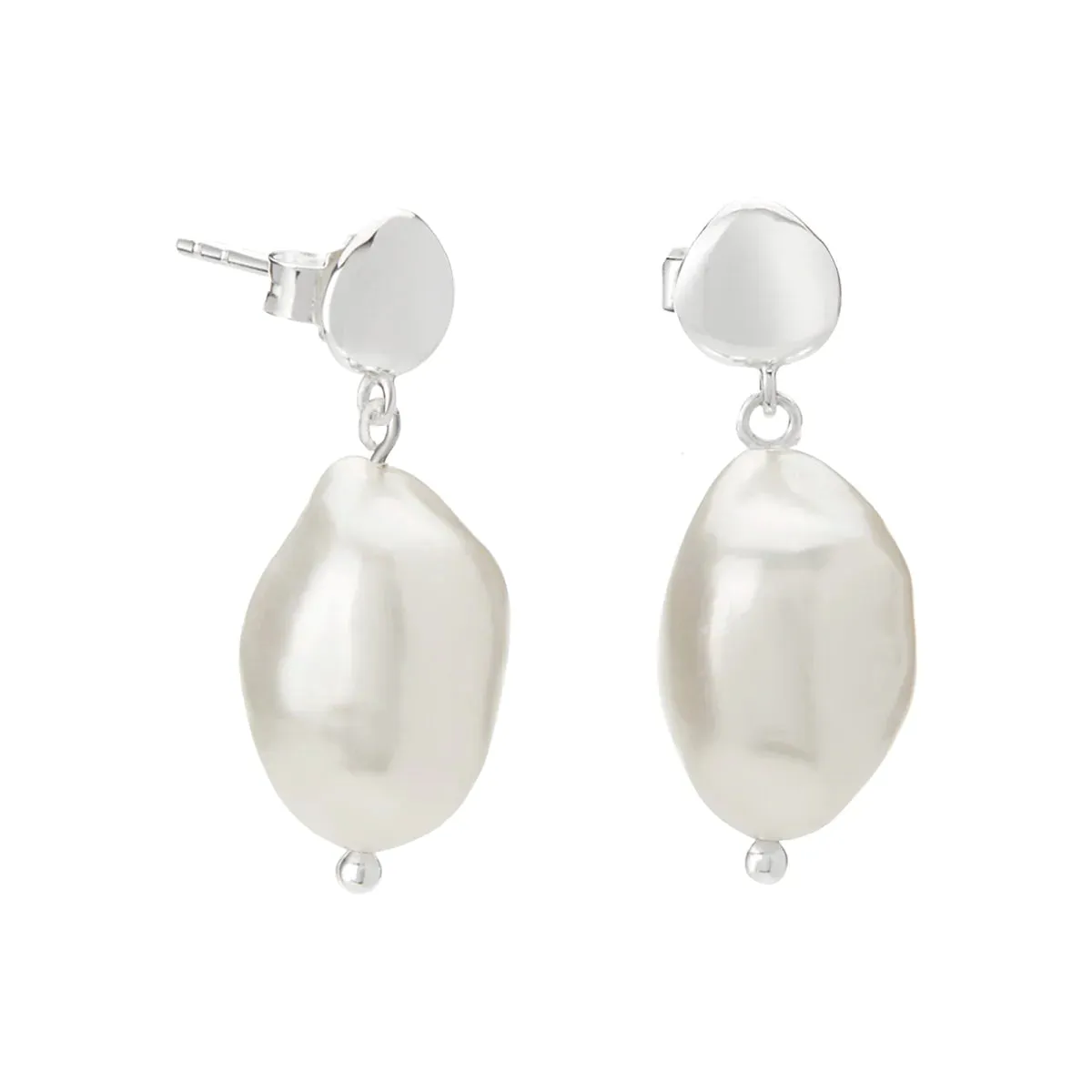 MURKANI - Halcyon Small Pearl Earrings in  Sterling Silver