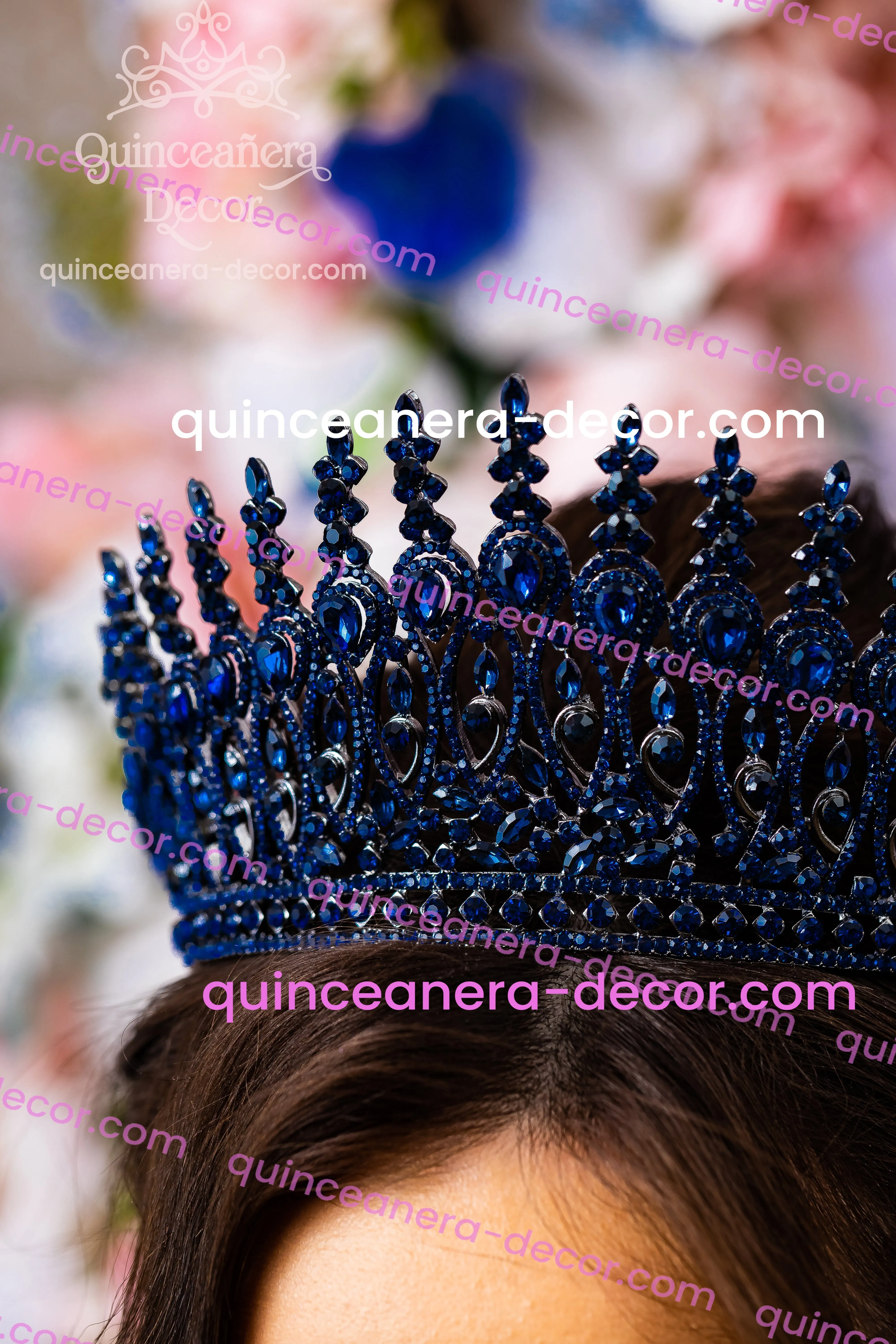 Navy Blue Quinceanera Crown