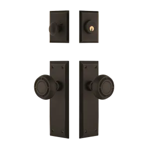 New York Entry Set with Mission Knob in Oil-Rubbed Bronze