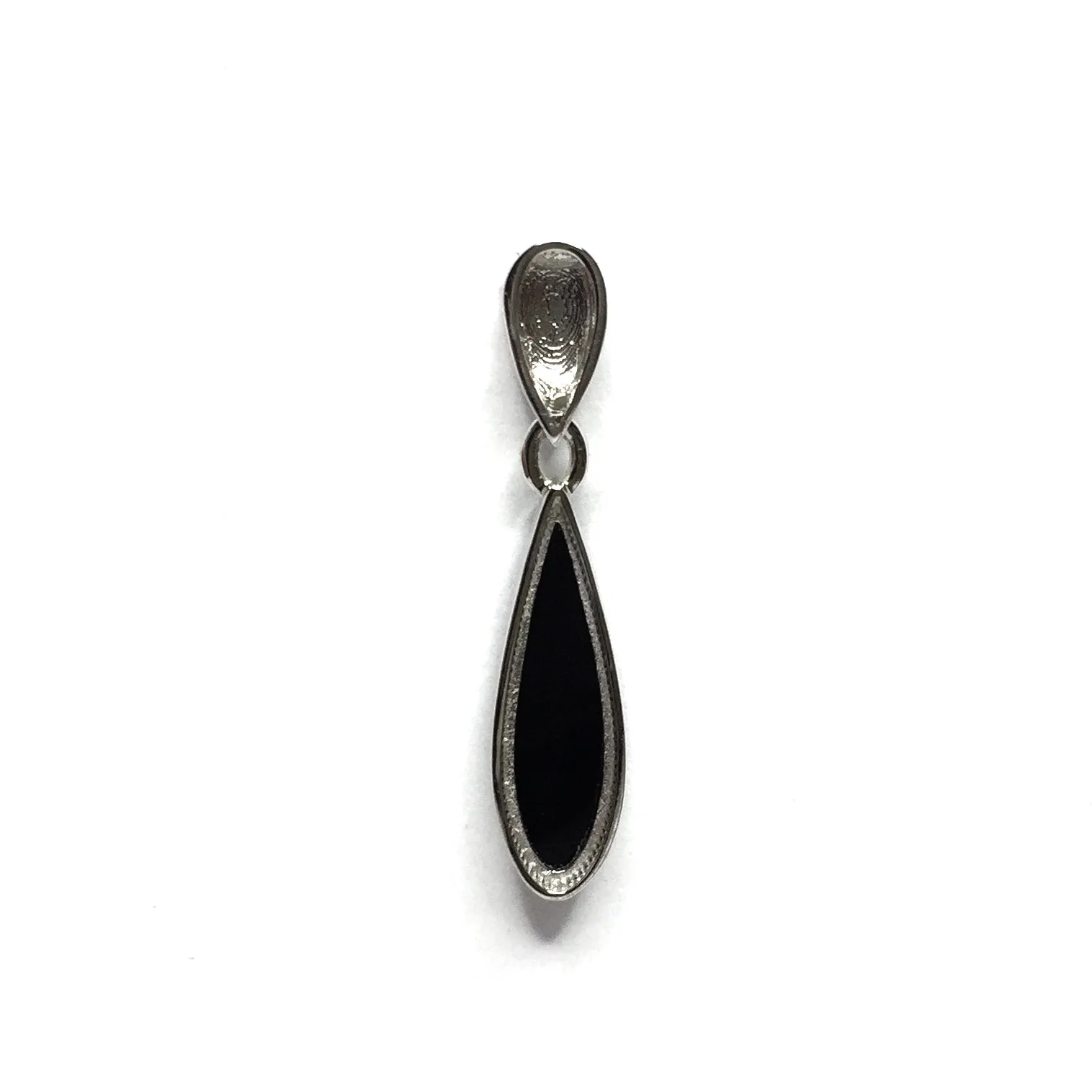 Onyx Tear Drop Inlaid Pendant