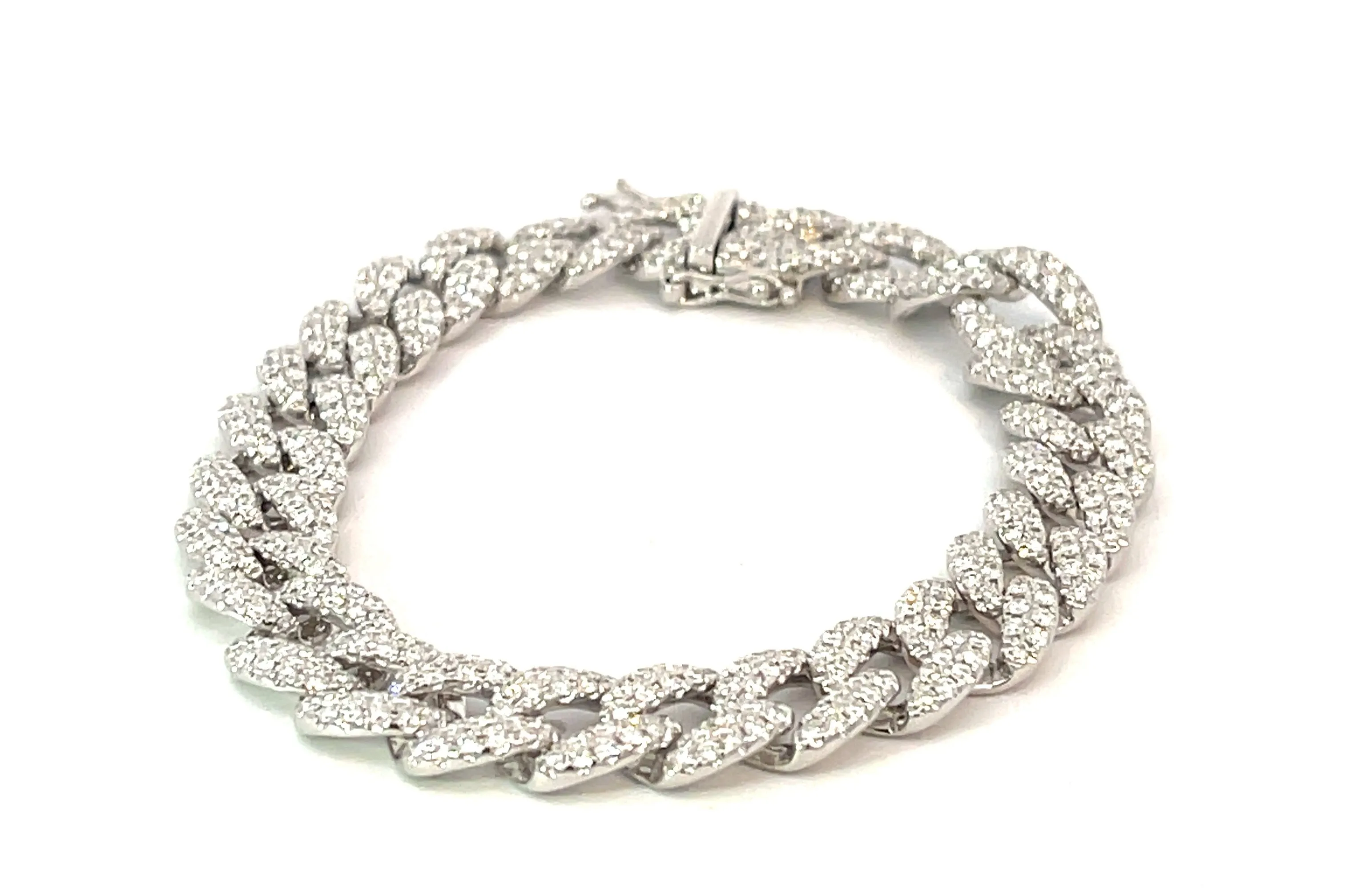 Pave Diamond Cuban Link Bracelet