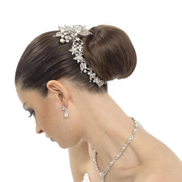 Portia Pearl and Crystal Hair Comb