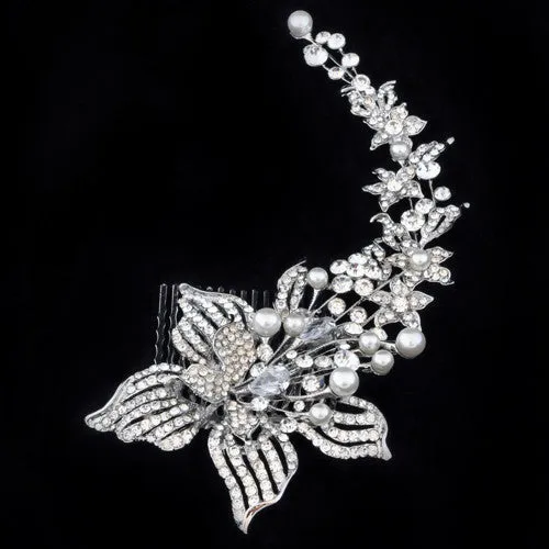 Portia Pearl and Crystal Hair Comb