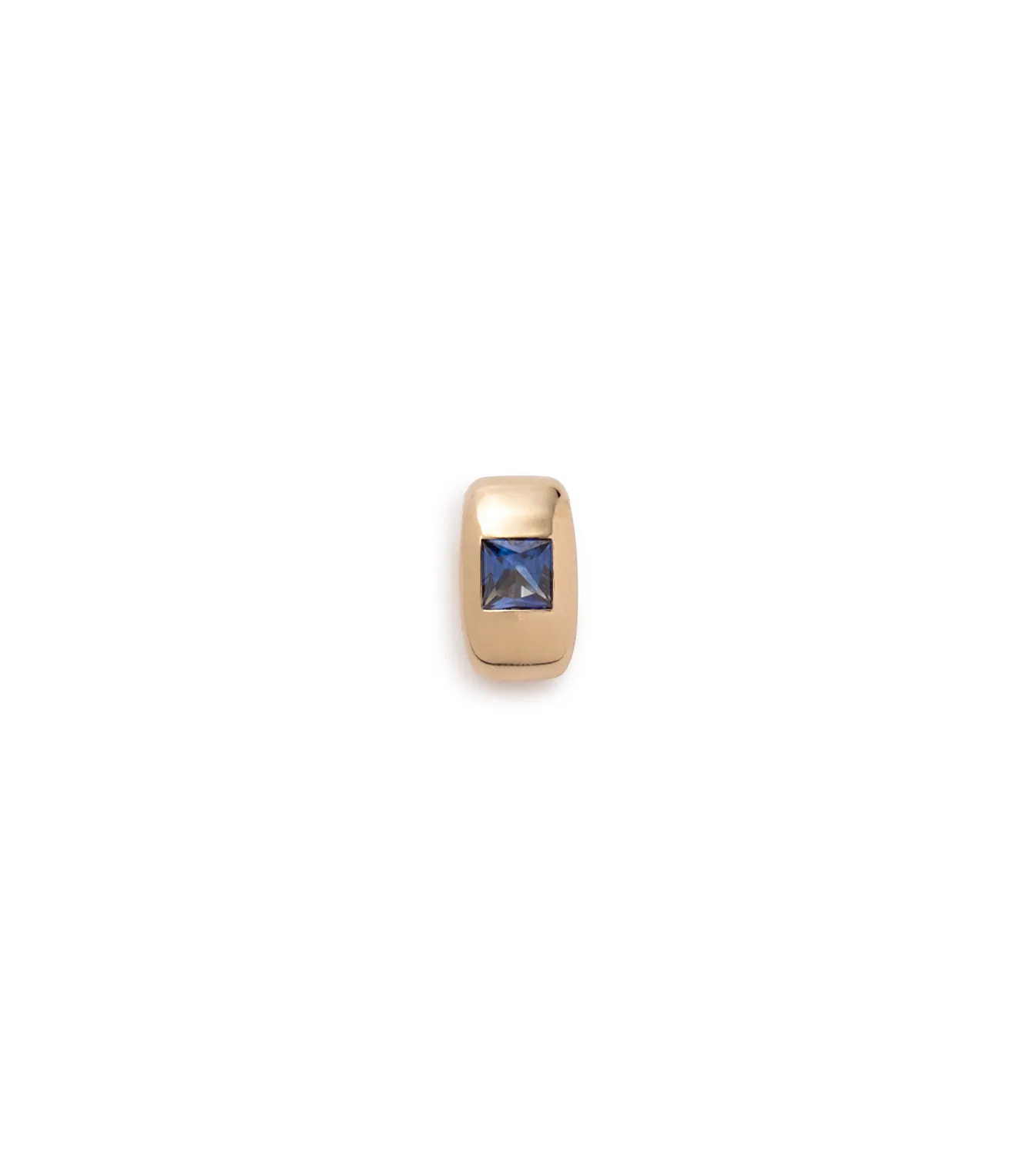 Princess Cut Blue Sapphire - Love : Gemstone Heart Slide