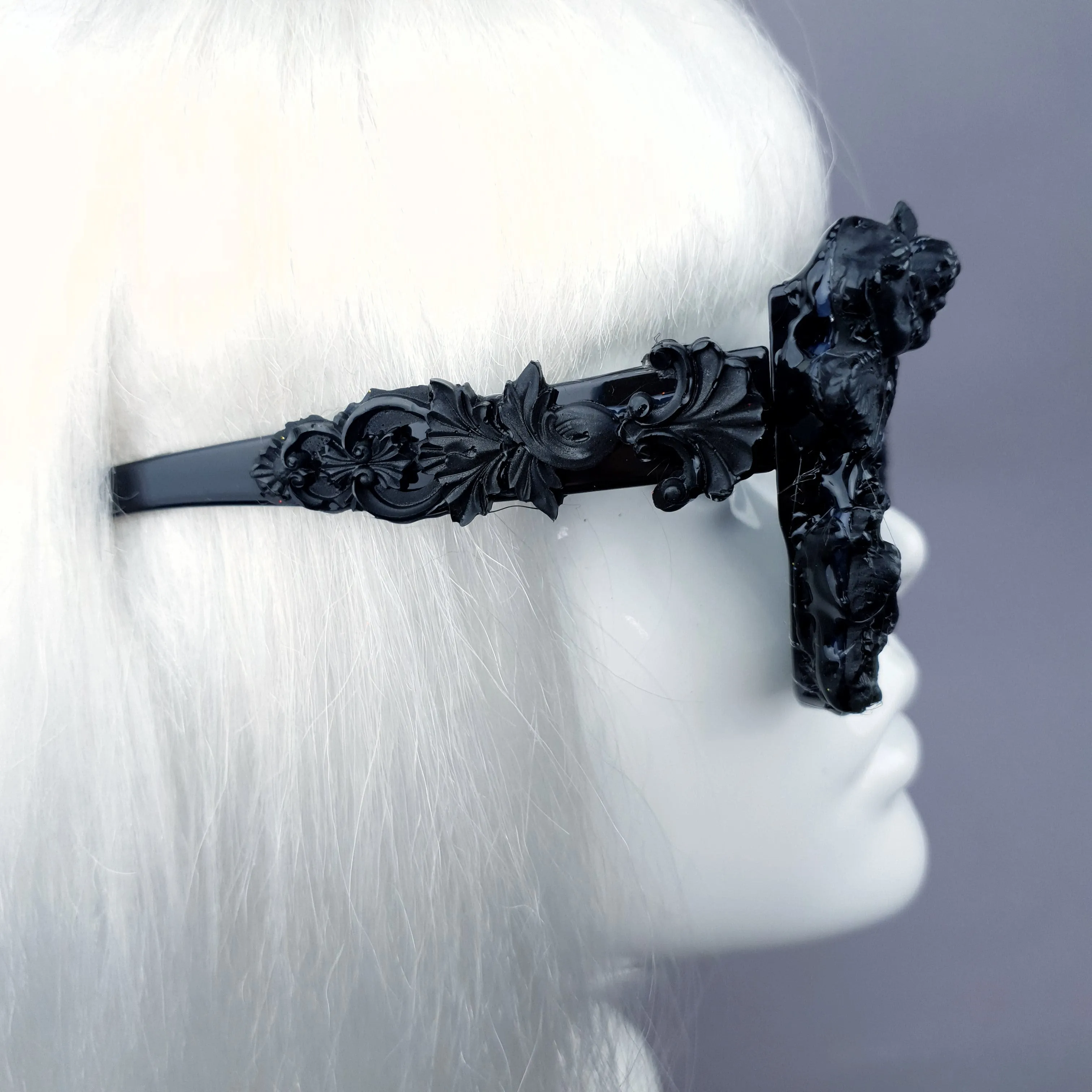 "Khalida" Black Filigree Ornate Sunglasses