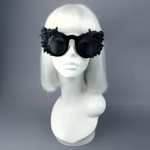 "Khalida" Black Filigree Ornate Sunglasses