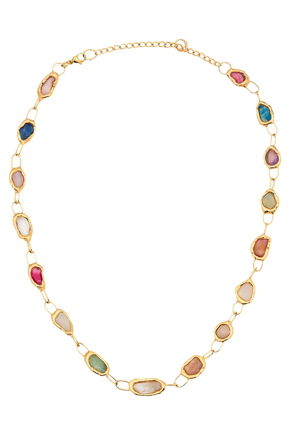 Rainbow Necklace in Gold