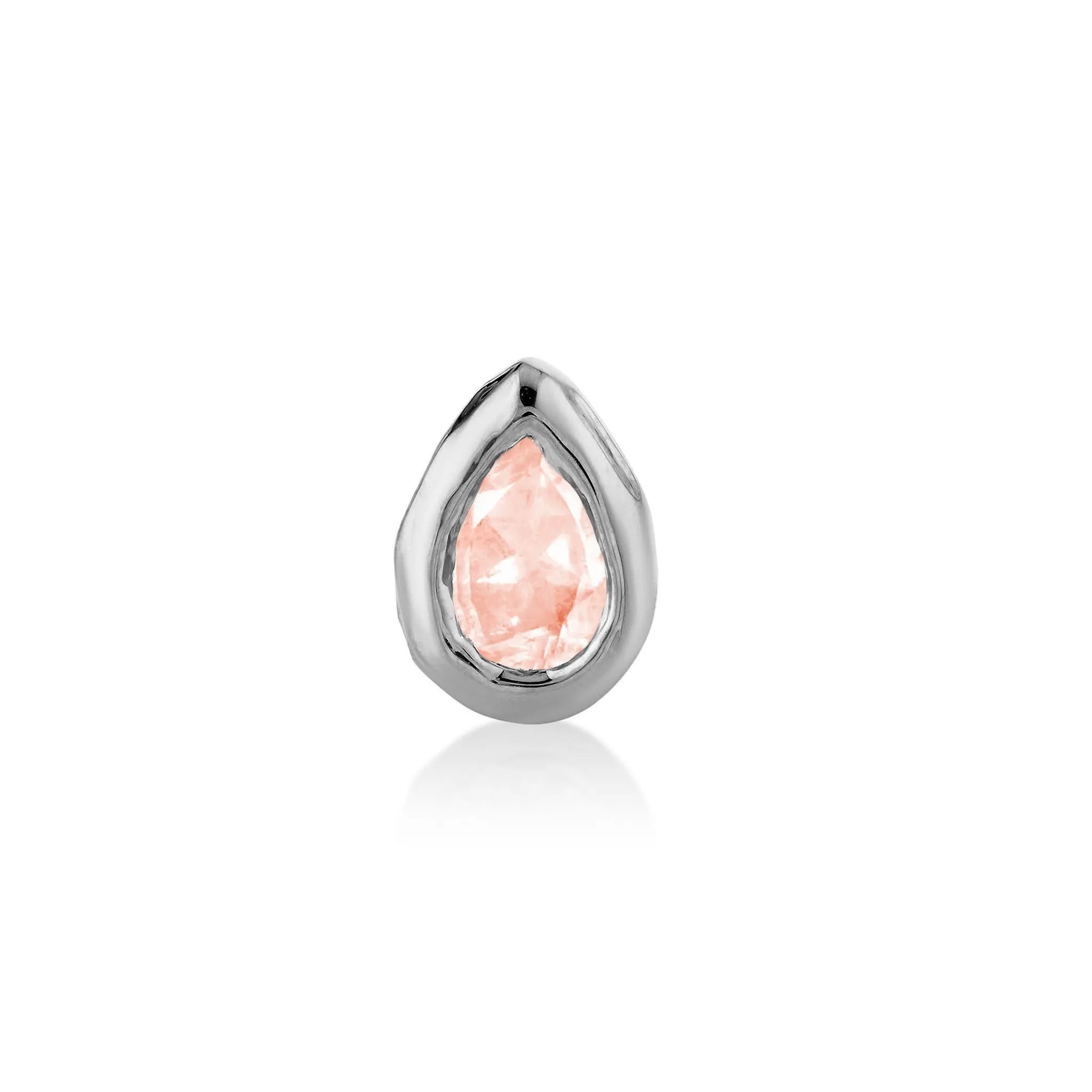 River Water Drop Morganite Stud