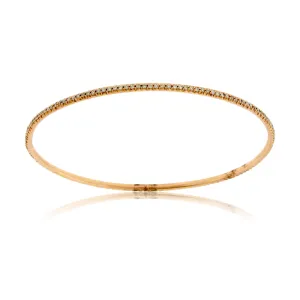 Rose Gold Diamond Bangle Bracelet