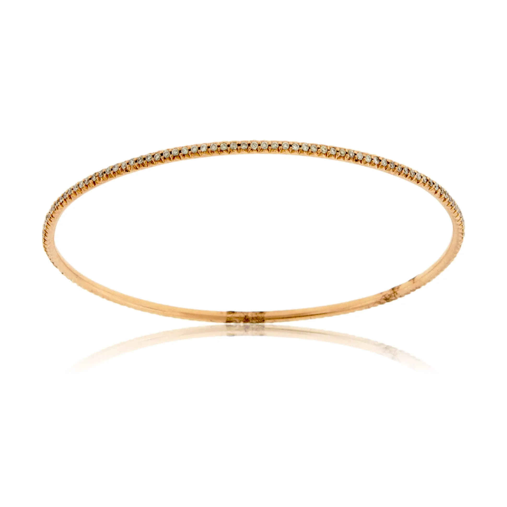 Rose Gold Diamond Bangle Bracelet