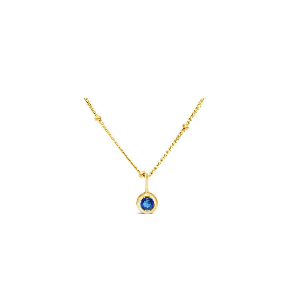 September Birthstone Necklace - Gold