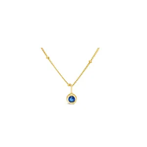 September Birthstone Necklace - Gold