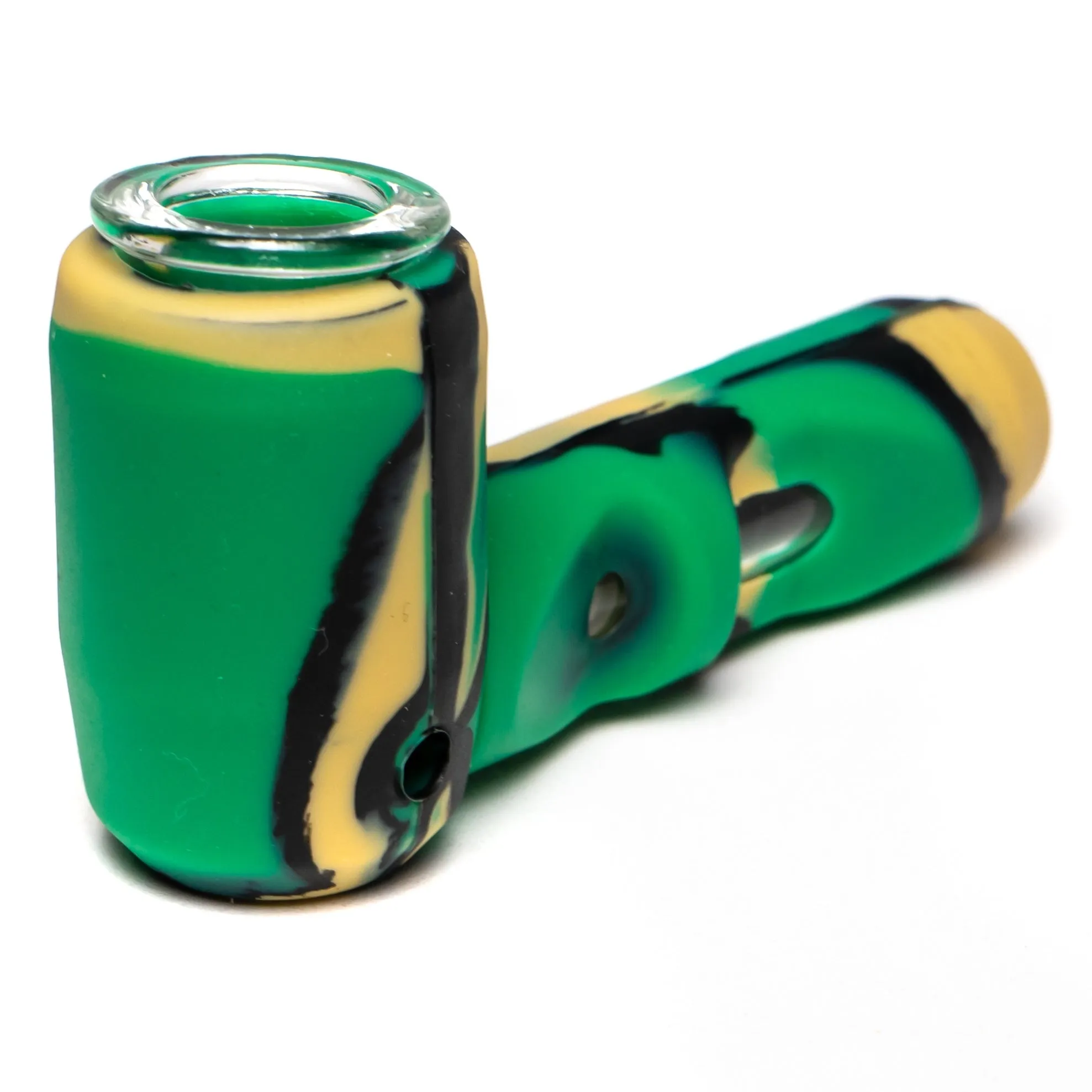 Shooters - 4" Silicone & Glass Hammer Hand Pipe - Camo